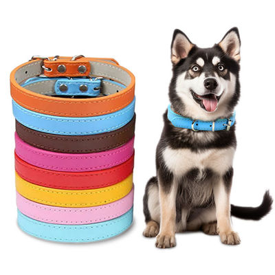 kopen Bruin Geel Paars Roze Ledehondenkraag Gepersonaliseerde Lederafbrekende Kattenkraag online vervaardiging