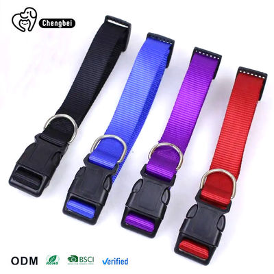 kopen Hondenkraag Oem Custom Luxury Gepersonaliseerd Logo Verstelbaar Huisdier Blank Plain Nylon Kragen online vervaardiging