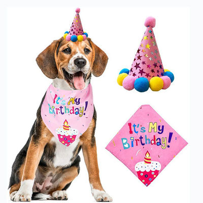 kopen Huisdierfeest Decoratie Set Hond Bandana Hoed Ties Ballonnen Voorzieningen Happy Cake Topper Stof online vervaardiging
