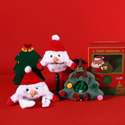 Pet Hoed Kerstman Hoeddoek Karton Kerstboom Design Kat Accessoires Seizoen