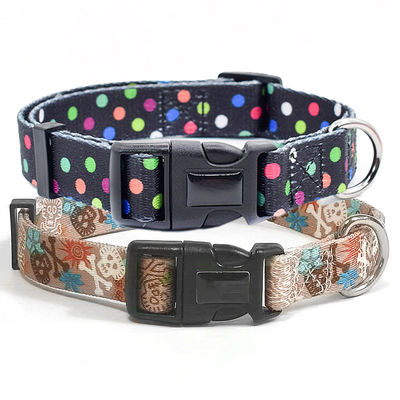 Polyester Martingale Hondenkraag Metalen Buckle Gepersonaliseerd Sublimatie Goud Huisdier Op maat