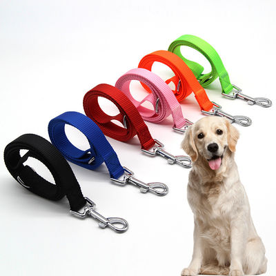 Op maat gemaakt Nylon Webbing Hond Leash Zwart Groen Oranje Nylon touw Hond Leash