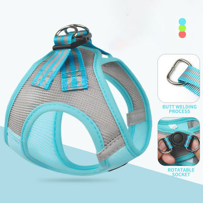 Gepersonaliseerd Private Label Verstelbaar Custom Designer Ademend Mesh Stof Huisdier Hond Harness Leash Logo Op maat