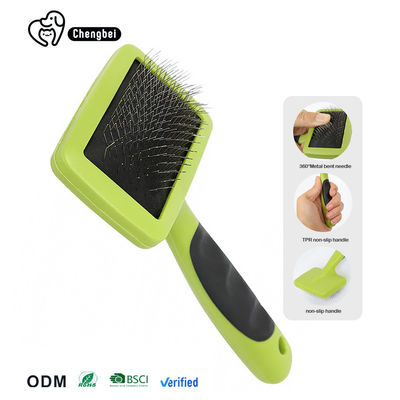 Pet Pin Brush Cat Dog Hair Grooming Slicker Custom Logo Drie maten Duurzaam