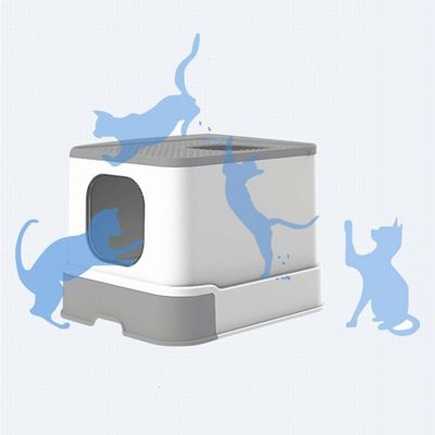 Witte 600X500mm zelfreinigende vuilnisbak OEM Automatische kattenvuilbak