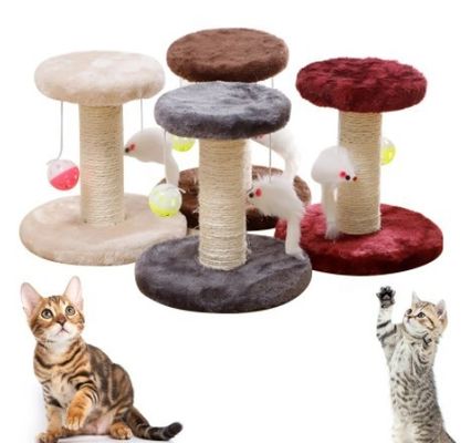 Kerstkatten Krabbelpalen Solid Hout Rood Bruin Kat Krabbelstok