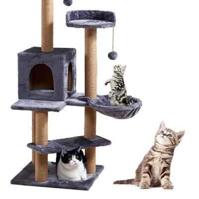 Big Cat Tree Scratch Post Originele ontwerp Fake Fur touw met ParticleboardLogo Customized Logo