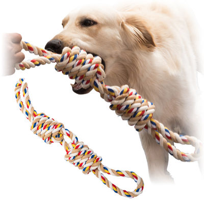 Honden speeltje huisdier katoenen touw speelgoed stevig touw gemengde kleur leuk en duurzaam voor actieve huisdieren