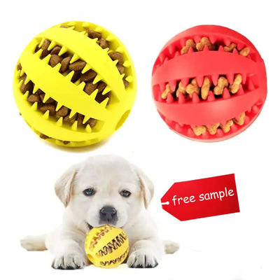 Rood rubber interactieve huisdier bal Huisdier kauw speelgoed 6cm 7cm Onbreekbare hond bal