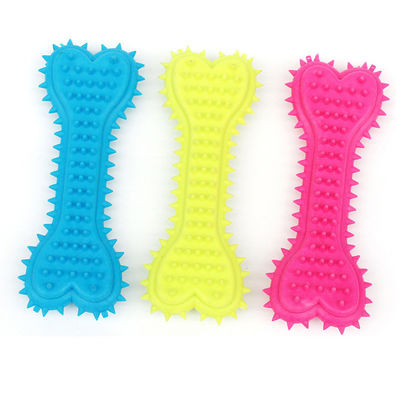 Alle seizoenen Huisdier Duurzaam Natuur Rubber Puppy Interactieve Molar Been Vorm Tandborstel Stick Tanden Schoon TPR Treat Training Dog Bit Kauw Speelgoed