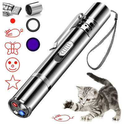 Paarse rode witte laser kat teaser interactief speelgoed oplaadbaar katten speelgoed