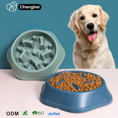 Huisdier Slow Feeder Hondenbeker Plastic Anti-Gulping Food Plate Feeding Honden en katten bekers