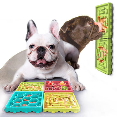 Interactieve hondenbakken traktatie uitdelen 4-pack Slow Feeder Pad Likken Mat Training