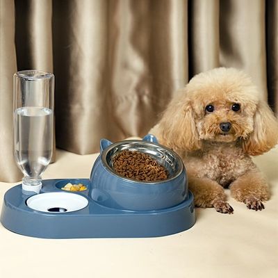 Huisdier schalen voeders 4 in 1 combinatie roestvrij staal/keramische hond kat in LCD-scherm