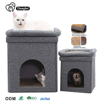 Kattenklimkader opgevouwen dubbel koel kattenbak platform luxe en comfortabel